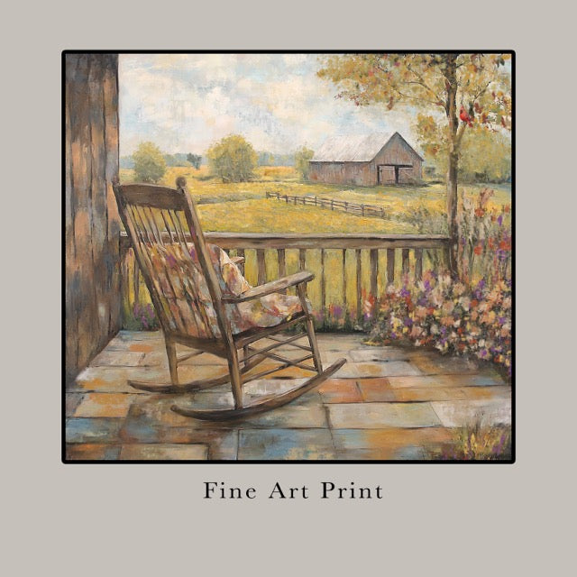 Mama's Porch Rocker Art Print