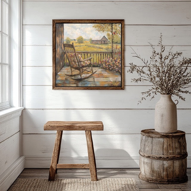 Mama's Porch Rocker Art Print