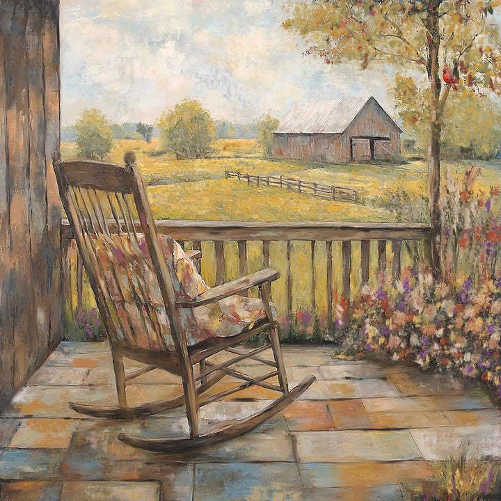 Mama's Porch Rocker Art Print