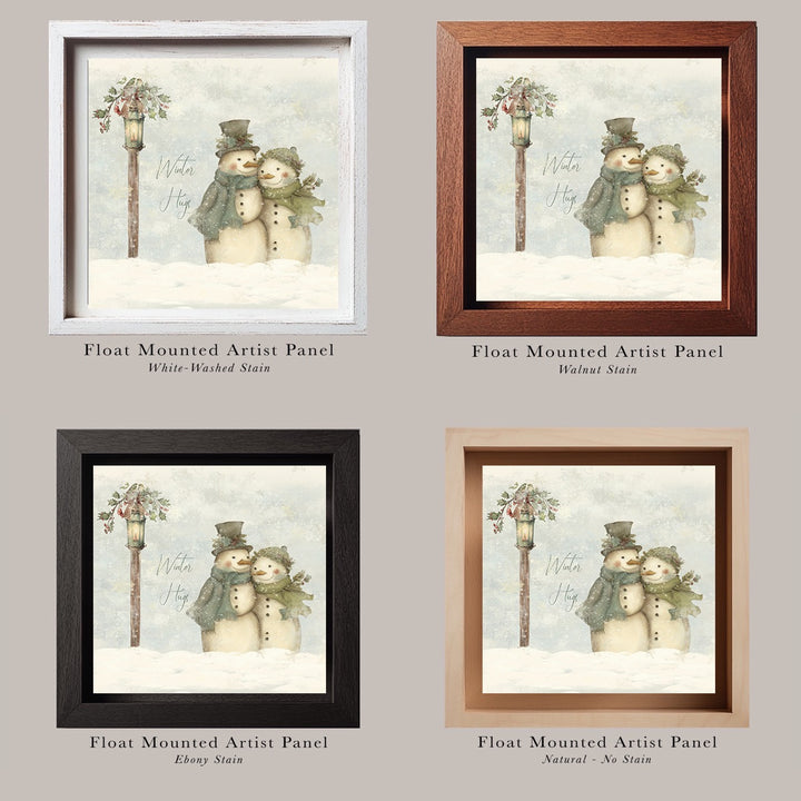 Snowman Winter Hugs Art Print